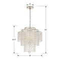 thumbnail image 4 of ARI-304-SA-CL-MWP Crystorama Lighting Arielle - Three Light Chandelier in Traditional and Contemporary Style - 18 Inches Wide by 20.5 Inches High-Hand, 4 of 7
