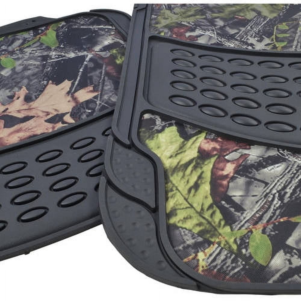 BDK Hawg Camouflage Seat Covers and Floor Mats for Car and SUV, Heavy Duty Rubber, Trimmable