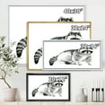 thumbnail image 4 of Designart 'Black and White Portrait Of Raccoon' Farmhouse Framed Canvas Wall Art Print, 4 of 5