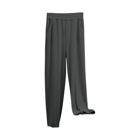 Posijego Women's Plus Size Pajama Pants High Waisted Lounge Pants Ladies Elastic Waist Wide Leg Sleep Pants