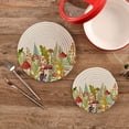 thumbnail image 2 of Coolnut Fall Leaf Mushroom Placemats Set of 2, Woven Washers, Cotton, Round Large Pot Holder, Heat Resistant, for Pot Countertops Home Decor, 2 of 7