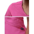 thumbnail image 4 of Adar Pro Scrubs For Women - Modern V-Neck Scrub Top - P7002 - Fruit Punch - S, 4 of 7