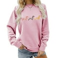 thumbnail image 2 of Arlun Cute Dachshund Mama Sweatshirts Womens Casual Graphic Printed Crewneck Pullover Tops Funny Dog Long Sleeve Cozy Basic Sweatshirt Gifts for Dog Owner Light Pink S, 2 of 3