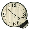thumbnail image 1 of Hauz - Round Wall Clock, 20" Diameter, Quartz Precision, Wood Imitation, 1 of 2