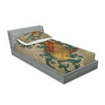 thumbnail image 2 of Ambesonne Japanese Fitted Sheet & Pillow Sham Set, Koi Fish Art, Twin, Multicolor, 2 of 2