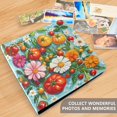 thumbnail image 4 of FORMRS 3 Ring Photo Album 4"x6" Self Adhesive Large Capacity PU Leather Cover, Pink Floral Tomatoes, 4 of 8
