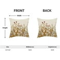 thumbnail image 2 of Burnt Orange Decorative Throw Pillow Covers 18 X 18 Inch Set of 2, Farmhouse Wildflower Orange Pillow Covers Floral Plant Outdoor Decorative Pillows for Couch Home Sofa Living Room, 2 of 6