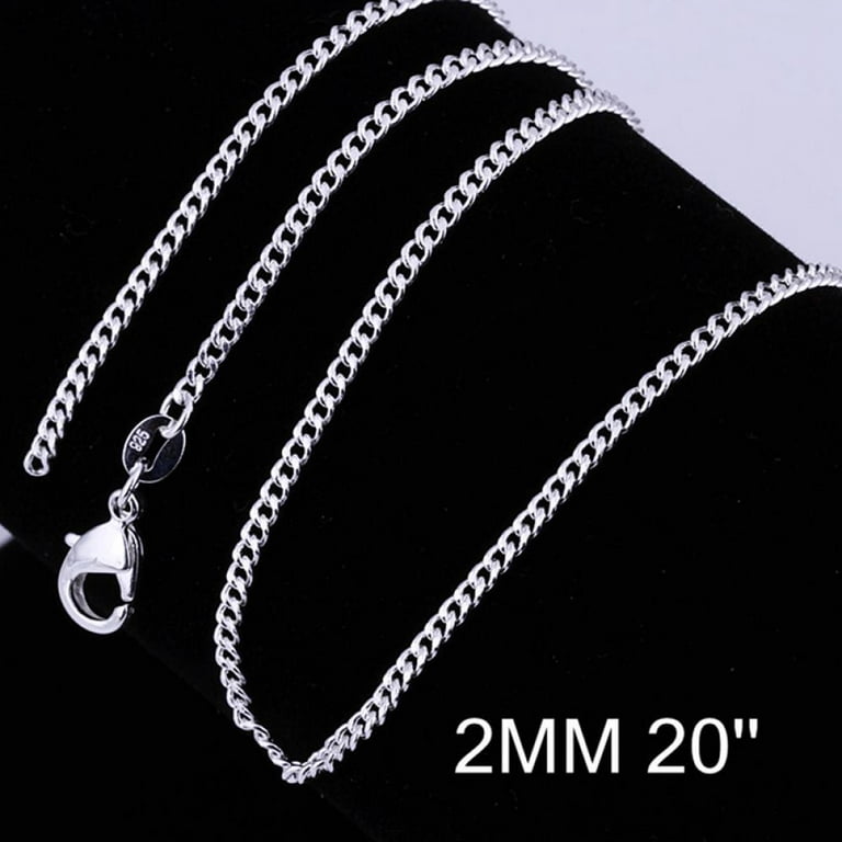 30Pack Chains Bulk Necklace for Jewelry Making, Bulk Necklace Chains Silver  Pla