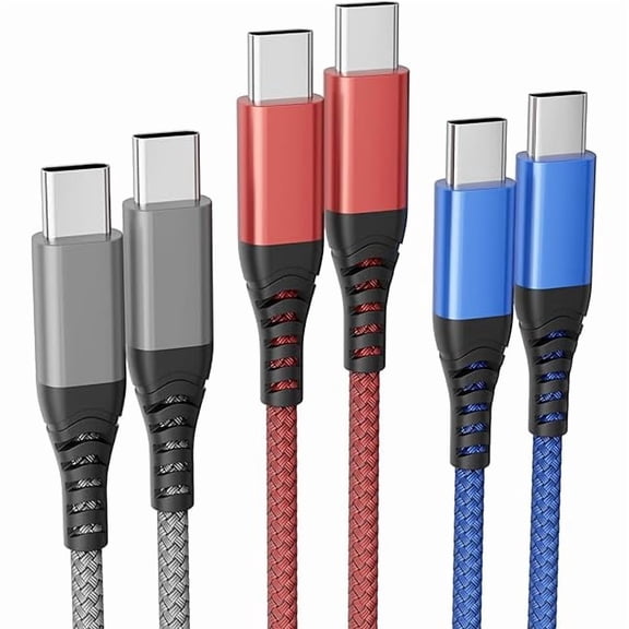 Quyaojz USB C to USB C Cable 3Pack 1M,USB C Charger Cable 60W PD Type C Charger Fast Charging Compatible with iPhone 17/16/15 Plus,iPad Pro/Air/Mini Samsung Galaxy and More