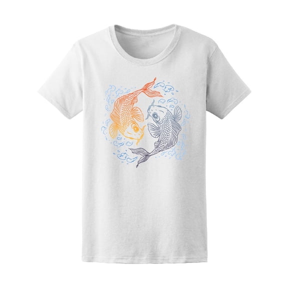 Orange And Gray Japanese Carps Tee Women's -Image by Shutterstock