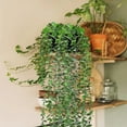 thumbnail image 4 of Beppter Artificial Flowers,Artificial Hanging Plant Eucalyptus Leaf Vine Fake Potted Indoor and Outdoor Decoration 2Pcs, 4 of 8