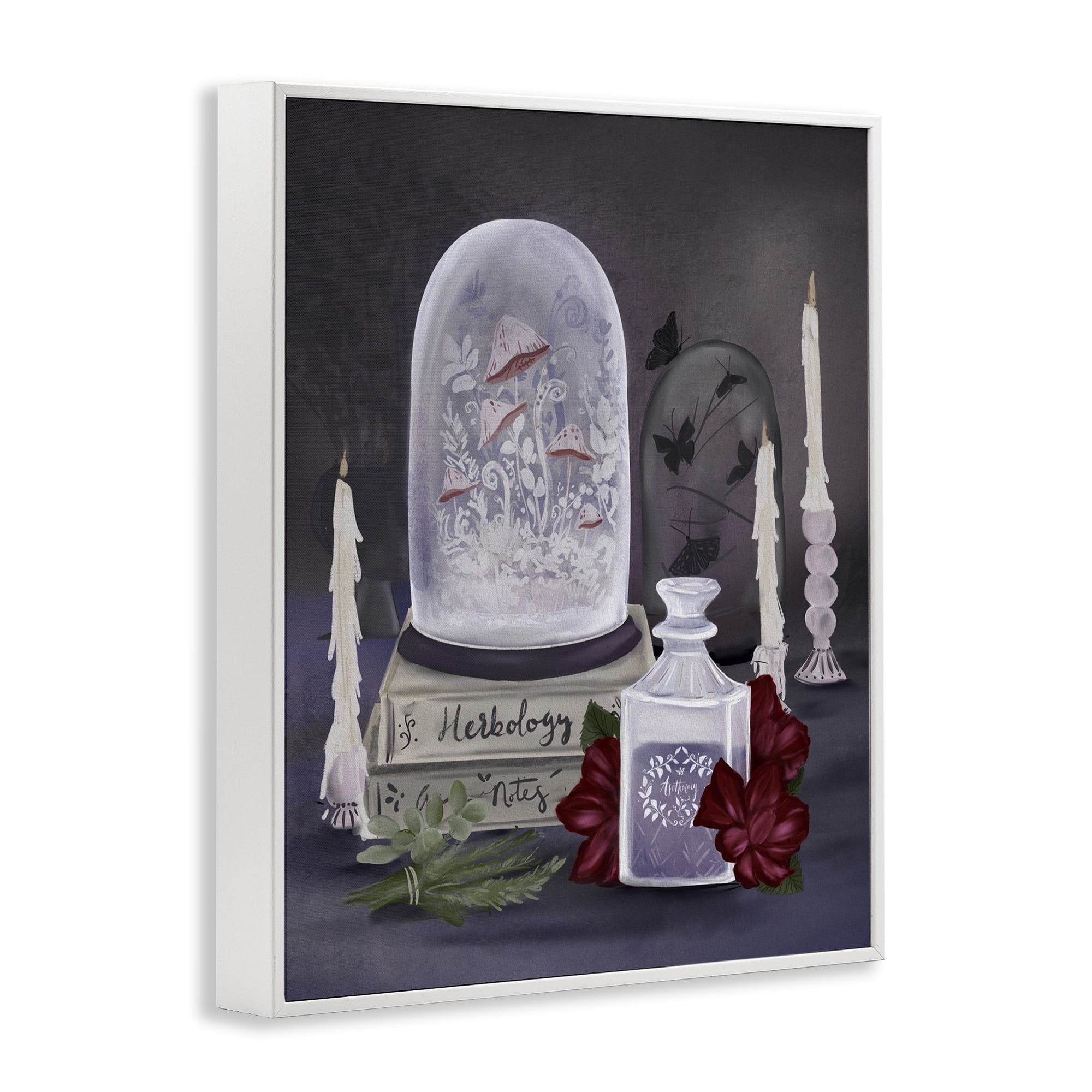Stupell Industries Spooky Apothecary Vibes White Framed Giclee Art, design by Adreane Fippinger