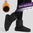 thumbnail image 2 of Inteprter 1 par de zapatos de baile de invierno, botas de práctica de entrenamiento de ejercicio de Ballet ajustables, calzado de suela blanda Suministros térmicos, 2 of 6