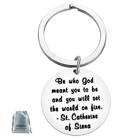 Inspirational Gifts Faith Keyring Be Who God Meant You to Be and You Will Set The World On Fire Keychain Best Friend Encouragement Gift Friendship Keyring Inspirational Gift for Family Couple Friends
