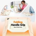 thumbnail image 3 of Case for iPad 6th/5th Gen (2018 2017)/iPad Air 2/iPad Pro 9.7 inch, 360 Rotating Stand Handle Shoulder Strap Heavy Duty Shockproof Cover, Cream Rose Gold, 3 of 7