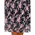 thumbnail image 3 of VSNOW Women Casual Floral Print Short Sleeve Swing Dress Party Beach Sundress, 3 of 4