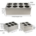 thumbnail image 4 of Caja de acero inoxidable para cuchillos y tenedores con tres orificios, caja para cuchillos y tenedores, caja para palillos, caja de acero inoxidable para cuchillos y tenedores con tres, 4 of 6