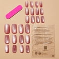 thumbnail image 1 of Uñas postizas con diseño de ojo de gato rojo, 24 uñas postizas terminadas, diseño hermoso y de moda, 1 of 5