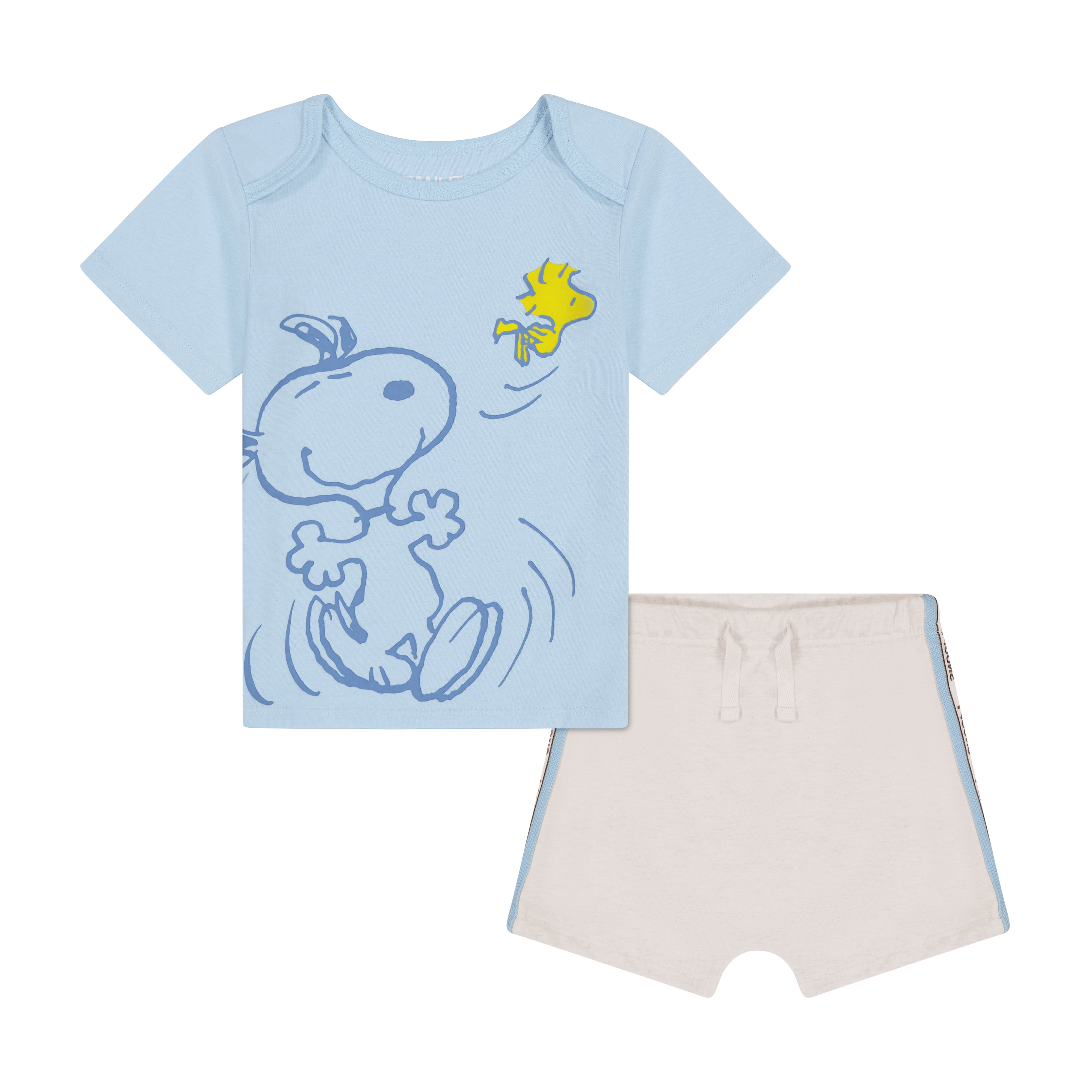 Snoopy Baby Boy 3 Piece Short Set, Sizes 0/3 Months-24 Months