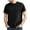 Black, variant on SwiftWear Men Short Sleeve Cotton Stand-up Collar Slim Mens T Shirt Gray XL