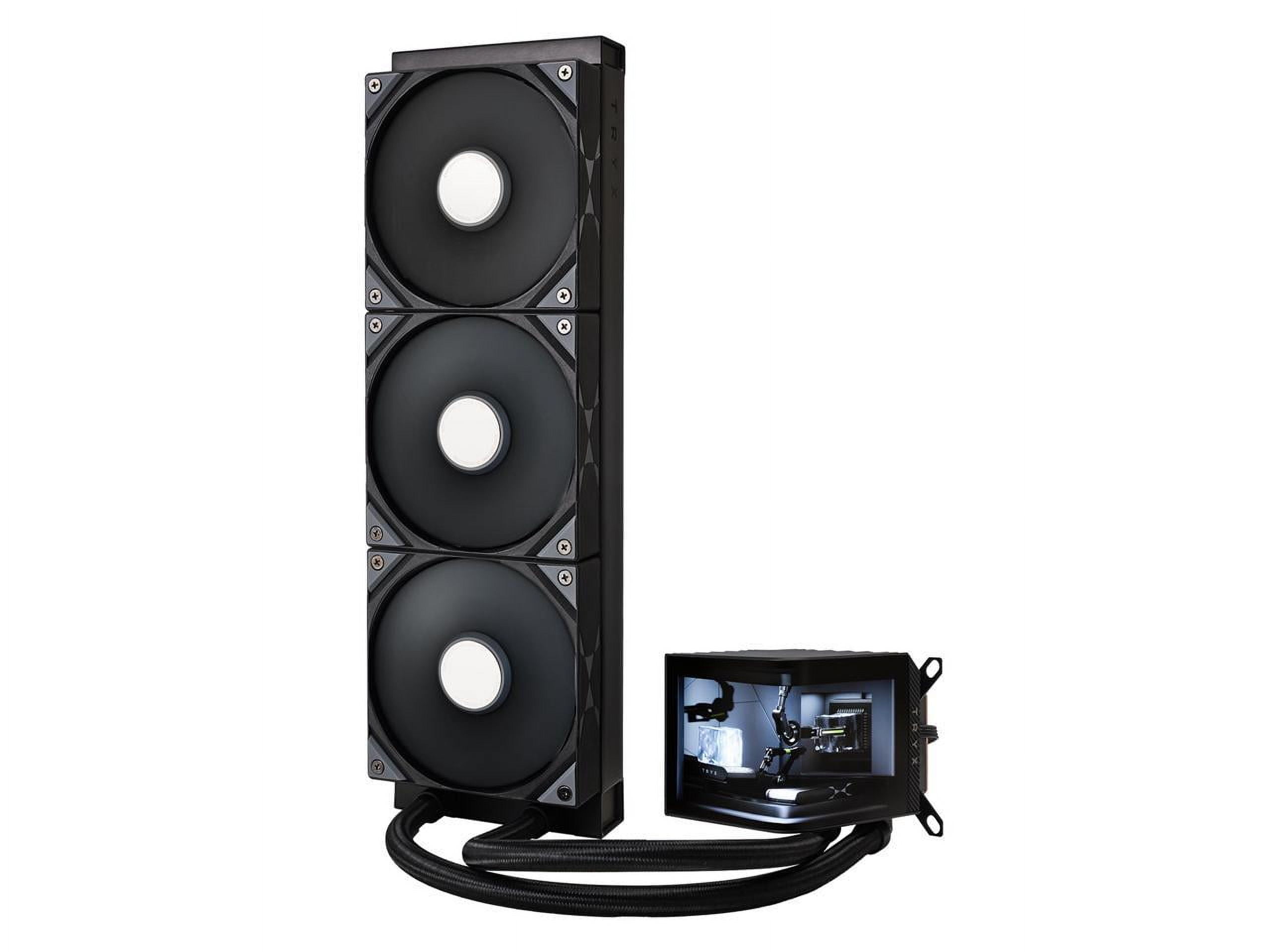 TRYX L-P360N-DS3M-G1K Panorama 360 Muti-Compatible AMOLED L-Shaped3D Anamorphic Display Custom AIO Cooler – Black