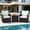White, variant on YLGJ&TIDY 3-Piece Patio Wicker Conversation Set, Rattan Sofa with Gray Cushions and Tempered Glass Coffee Table for Outdoor Porch Balcony