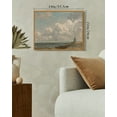 thumbnail image 5 of Drsoum Vintage Coastal Cloud Wall Art 11x14in Natural Framed Rustic Retro Farmhouse Seaside Landscape Prints Classic Decorations for Living Room Bedroom, 5 of 6