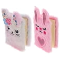 thumbnail image 4 of Shisuyan Notebook Pink Rabbit Shaped 2Pcs 4.3x3.3x0.8in Plush Cover, 4 of 8