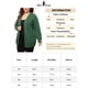 thumbnail image 5 of Suéteres de talla grande para mujeres Agnes Orinda, cárdigans de manga larga con frente abierto y bolsillos 3X verde oscuro, 5 of 5