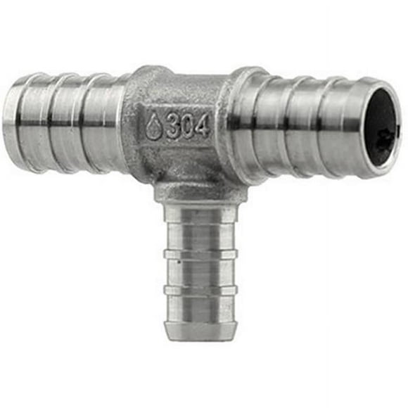 Boshart PE-PS-T070705 0,75 x 0,5 x 0,5 Po Té de Pex en Acier Inoxydable
