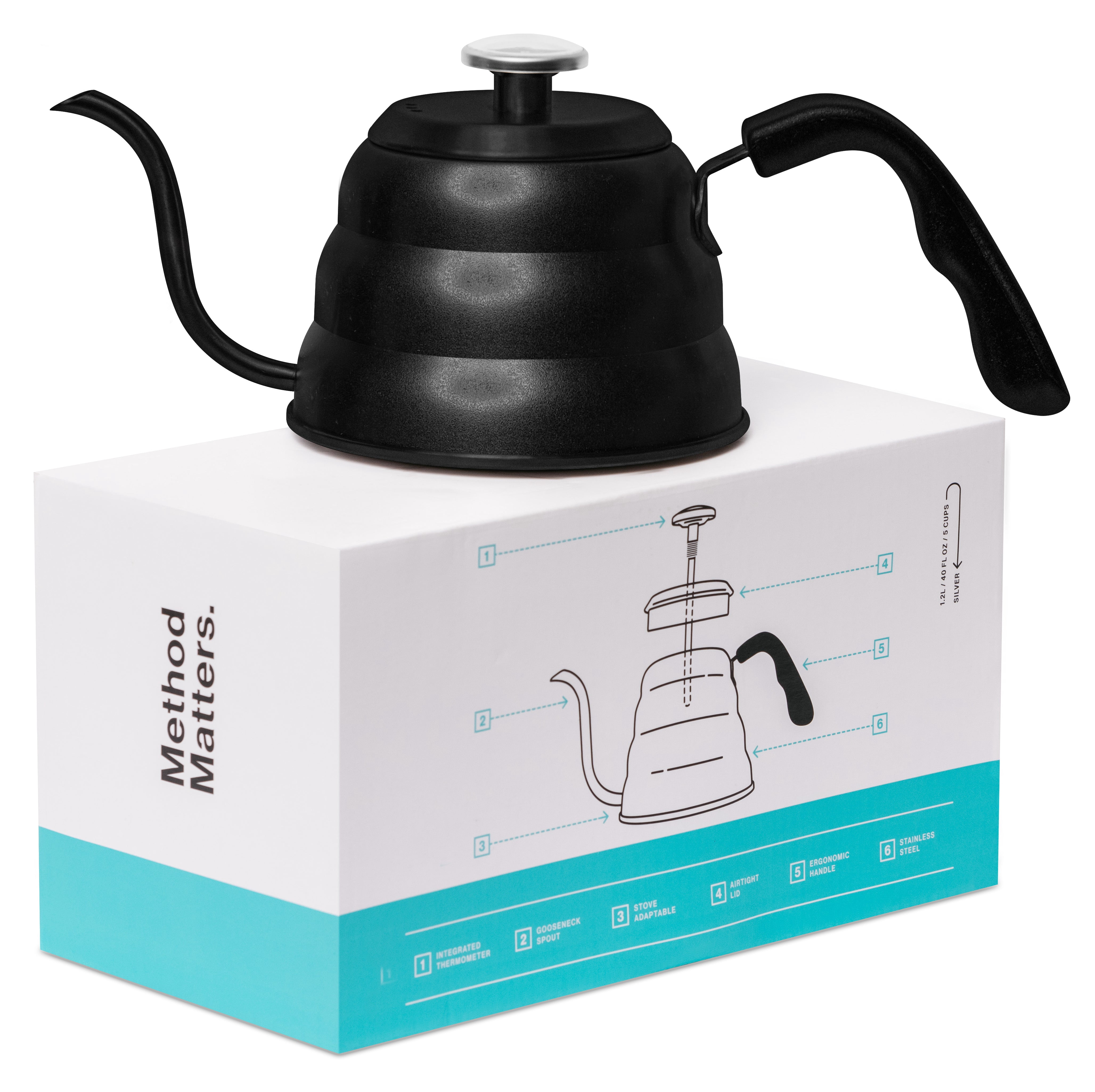 Barista Warrior Pour Over Gooseneck Coffee Kettle