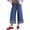 Deep Blue, variant on Women'S Wide Leg Jeans Stretchy Straight Leg Jeans Buttoned Loose Denim Pants with Pocket Light Blue M