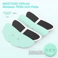thumbnail image 4 of Paquete de 4 almohadillas de electrodos inalámbricas para unidad TENS, con conector a presión estándar de 3,5 mm. Almohadillas de repuesto para unidad TENS, electrodos autoadhesivos reutilizables, dis, 4 of 5