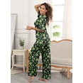 thumbnail image 5 of MINTREUS Lounge Sets for Women Knit Short Sleeve V-neck Tops and Long Pants Soft Comfy Pajamas Set Oversized 2 Piece Outfits, 5 of 8