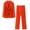 Orange, variant on Women Suit Sets Work Elegant Business Blazer + Straight Leg Pencil Pants Set Formal 2 Piece Outfit Casual Work Wear Vintage Classic Solid Color Open Front Suit Jacket Trousers Suits with Belted