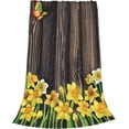 thumbnail image 2 of Yibo Spring Flowers Daffodils Blanket Flannel Soft and Comfortable Anti-static Bed Sofa Blanket, 2 of 9