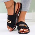 thumbnail image 2 of Slippers for Women,Plus Size Shoes with Elasticated Fabric Floral Ornaments Wide Width Comfortable Plus Size Shoes for All Day Wear,Womens Slippers,Black,6, 2 of 9