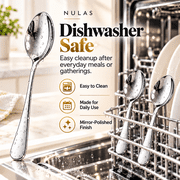 NULAS 24-Piece Stainless Steel Dinner Spoon Set, Dishwasher Safe, Mirror-Polished Silverware for… — $16.99 (72% off)