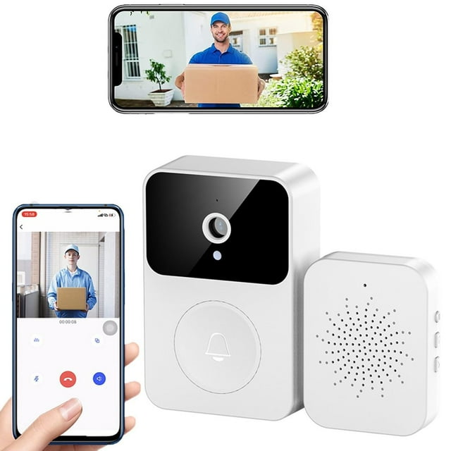 MesaSe Wireless Video Doorbell WiFi Smart Video Doorbell Camera With Two-way Audio Night Vision Smart Remote And App Control Auto Cloud Storage For Home