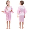 thumbnail image 6 of KYAIGUO Toddler Kids Silky Satin Bathrobe for Girls,2-14Y Teen Girls Summer Night-Robe Lounge Robes Baby Solid Color Sleepwear Bathrobe, 6 of 8