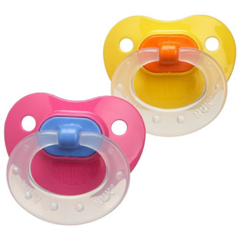 Gerber / Nuk Silicone Pacifier Sz 2 2pk - Walmart.com - Walmart.com