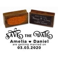 thumbnail image 1 of Printtoo Wood Mounted Getting Married Rubber Stamp Personalized Save The Date Custom Stamper-2.2 x 0.86 Inches, 1 of 4