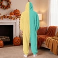 thumbnail image 6 of Basysin Halloween Pajamas Split Color Hooded Onesie Pajamas Soft Unisex Long Sleeve Jumpsuit Comfortable Cosplay Costume For Men And Women Halloween Costume Sleepwear, 6 of 8