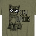 thumbnail image 3 of Instant Message - Stay Curious Cat - Toddler & Youth Short Sleeve Graphic T-Shirt, 3 of 6
