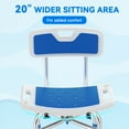 thumbnail image 5 of KEKOY Shower Chair with Back 500lb, Height Adjustable Bath Chair for Shower, Heavy Duty Bath Stool for Tub for Elderly, Senior, Handicap, Tool-Free Assembly, 5 of 11