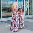 thumbnail image 4 of HAWEE Robes Maxi Assorties Maman et Moi, Haut Sans Manches Bohème à Imprimé Floral Tenues Assorties avec Poches, 4 of 7