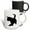 Multicolor, variant on 3drose, Cute Baby Black Cat Silhouette Tail Held High Vector Cut Out, 11oz Mug