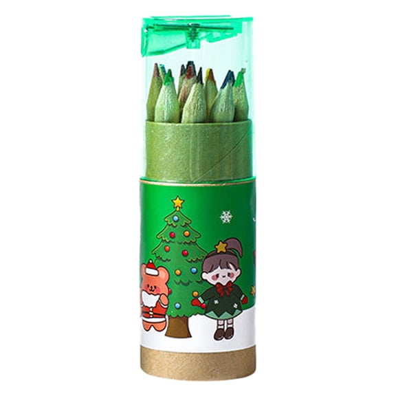 Riforla 12 Couleurs Crayons de Couleur de Haute Qualité Crayons de Coloriage Fête de Noël pour Enfants Étudiants Art Dessin Fabrication de Cartes Bureau&Artisanat&Papeterie
