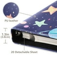 thumbnail image 4 of Leather Cover Photo Album 80 Pockets 4x6 Photos Bookshelf Picture Album Cartoon Planet and Star, 4 of 9