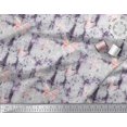 thumbnail image 2 of Soimoi Tissu Popeline de Coton Violet Insecte & Tissu de Décor de Texture Imprimé BTY 56 Pouces de Large, 2 of 2